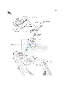 ZX 1000 E [NINJA ZX-10R] (E8F-E9FA) 0E9FA drawing STEERING DAMPER