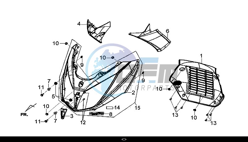 FR. COVER / GTS 300I ABS (LN30W9-EU) (L7-M0)