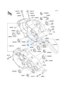 KX 100 A [KX100 MONSTER ENERGY] (A6F - A9FA) D8F drawing CRANKCASE