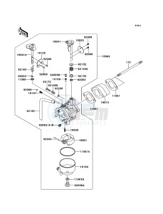 MULE_600 KAF400BEF EU drawing Carburetor