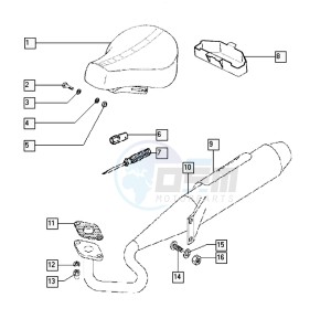 YOUNGST-R_25-45kmh_K8-L0 50 K8-L0 drawing Seat-luggage-exhaust