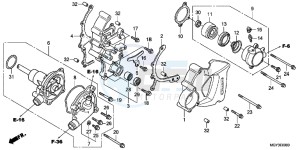 VFR800XD CrossRunner - VFR800X UK - (E) drawing WATER PUMP