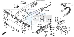 CR125R drawing SWINGARM