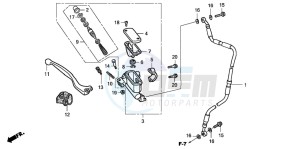 CR85R drawing FR. BRAKE MASTER CYLINDER