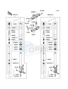 ZZR1400 ZX1400A7F FR GB XX (EU ME A(FRICA) drawing Front Fork