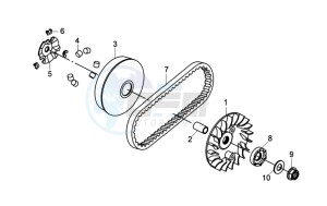 JOYRIDE 200 EFI drawing CLUTCH / V BELT