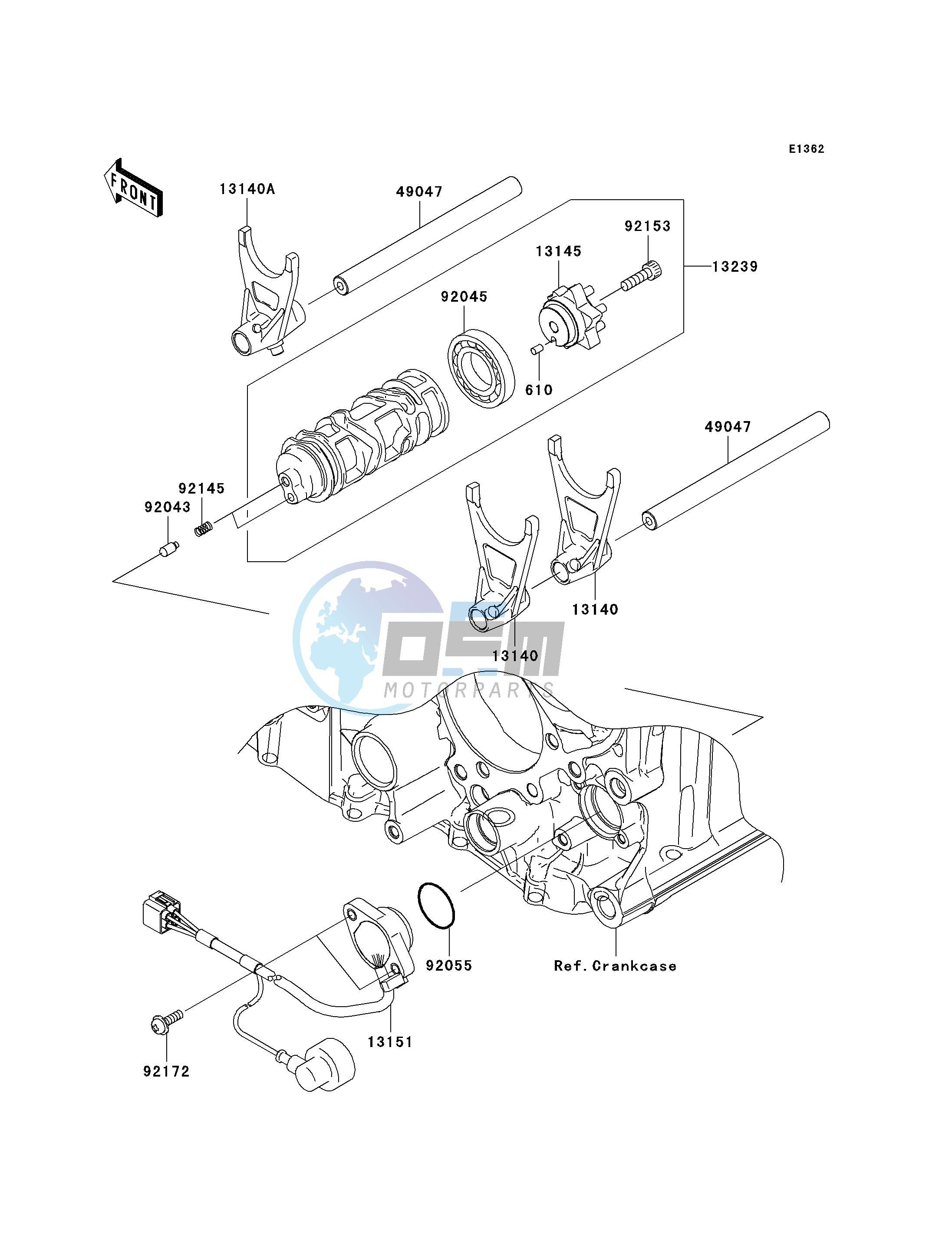 GEAR CHANGE DRUM_SHIFT FORK-- S- -