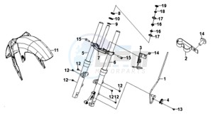 WOLF SB125Ni (L8) EU drawing FRONT FORK CPL / FRONT MUDGUARD