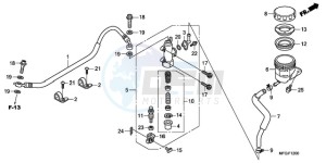 CB600FA Australia - (U) drawing REAR BRAKE MASTER CYLINDER (CB600F/F3)