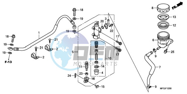 REAR BRAKE MASTER CYLINDER (CB600F/F3)