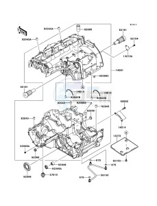 Z1000SX ABS ZX1000HBF FR GB XX (EU ME A(FRICA) drawing Crankcase