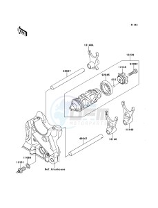 Z750 ABS ZR750MCF UF (UK FA) XX (EU ME A(FRICA) drawing Gear Change Drum/Shift Fork(s)