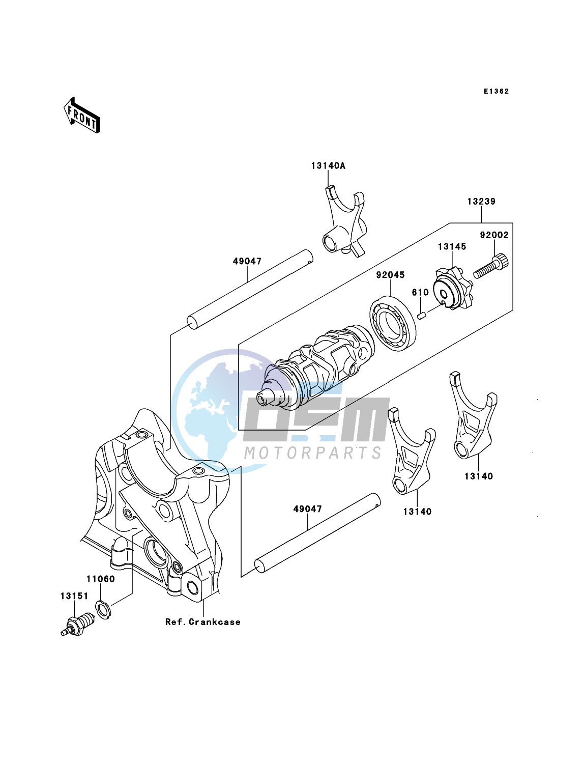 Gear Change Drum/Shift Fork(s)