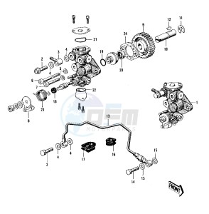 G4 TR (D-E) 100 drawing OIL PUMP -- 70-73- -