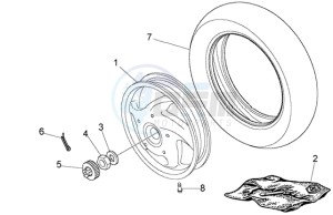 LX 50 4T U.S.A. drawing Rear Wheel