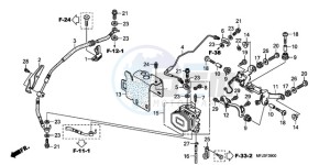 CBR600RA9 Australia - (U / ABS MME) drawing REAR VALVE UNIT (CBR600RA)