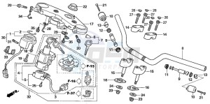 CB1300F1 CB1300SUPER FOUR drawing HANDLE PIPE/TOP BRIDGE