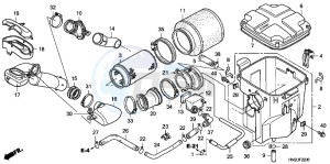 TRX500FAC drawing AIR CLEANER