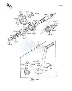 KX 250 C [KX250] (C1) [KX250] drawing KICKSTARTER MECHANISM -- 83 KX250-C1- -