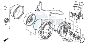 TRX500FA FOURTRAX FOREMAN drawing REAR BRAKE PANEL