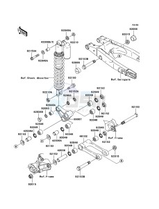 KX125 KX125M7F EU drawing Suspension