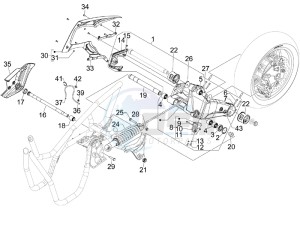 GP 800 drawing Rear suspension - Shock absorbers