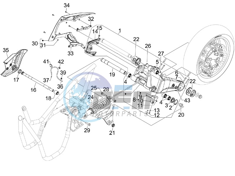 Rear suspension - Shock absorbers