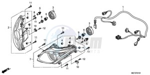 FJS400D9 SI - (SI) drawing HEADLIGHT (FJS400D9/FJS40 0A)