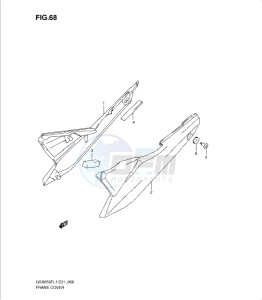 GSXF650 drawing FRAME COVER