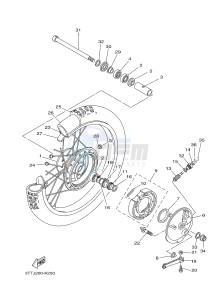 DT125 (3TTP) drawing FRONT WHEEL