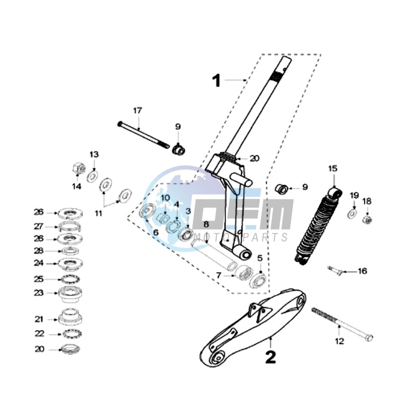 FRONT FORK / STEERINGHEAD