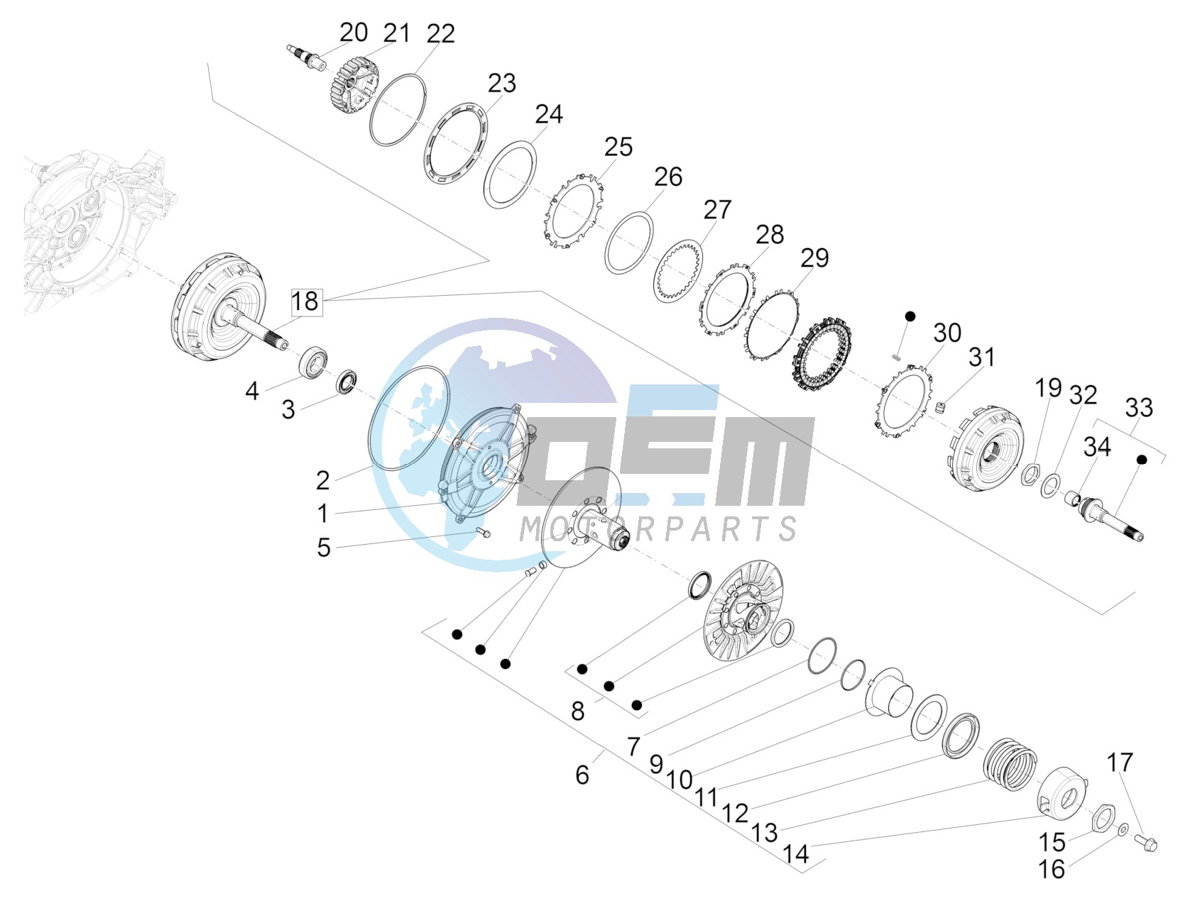 Driven pulley