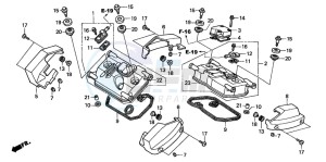 VT750DC SHADOW drawing CYLINDER HEAD COVER