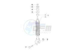 Fly 50 4T 4V USA (EMEA) drawing Rear suspension - Shock absorber/s