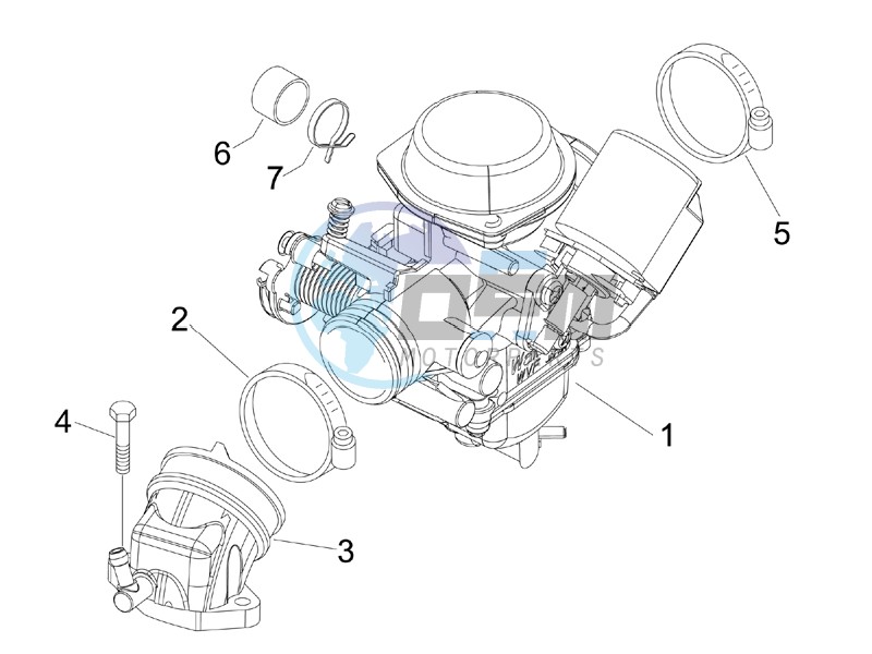 Carburettor assembly - Union pipe