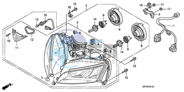 HEADLIGHT (CBR125RW7/RW9/RWA)