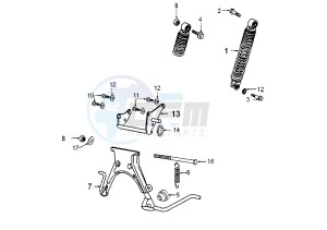 SPEEDFIGHT ARIA CATALYC - 50 cc drawing REAR SUSPENSION