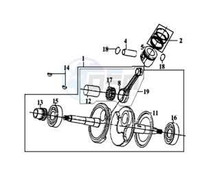 EURO MX 125 DUAL DISK 50 drawing PISTON / CRANKSHAFT