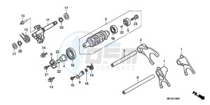 CBF1000T9 Europe Direct - (ED) drawing GEARSHIFT DRUM