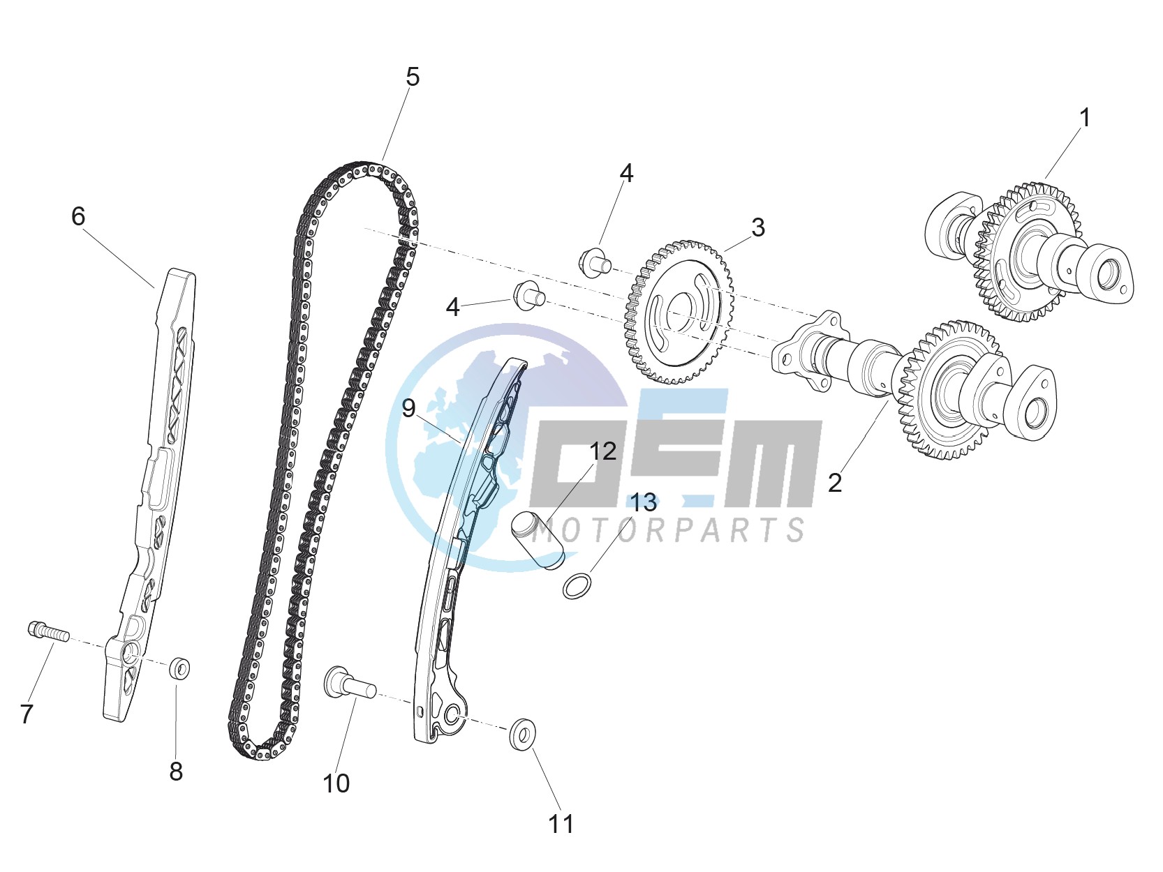 Rear cylinder timing system