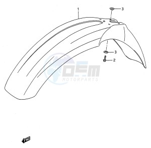 RM125 (E28) drawing FRONT FENDER