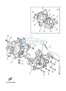 YZ125 (B0VB) drawing CRANKCASE