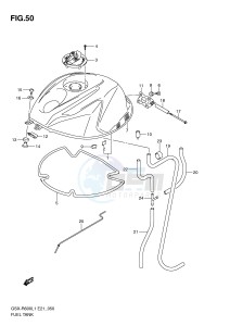 GSX-R600 (E21) drawing FUEL TANK (GSX-R600L1 E21)