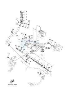 MTM850 MTM-850 XSR900 ABARTH (B90N) drawing REAR MASTER CYLINDER