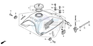 TRX200D FOURTRAX 200 drawing FUEL TANK