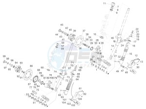 Primavera 150 4T 3V iGET (APAC) (AU, CN, EX, RI, TN) drawing Fork/steering tube - Steering bearing unit