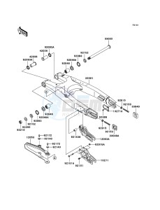 KX450F KX450D8F EU drawing Swingarm