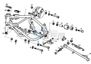 BULTACO LOBITO - 50 cc drawing FRAME-CENTRAL STAND