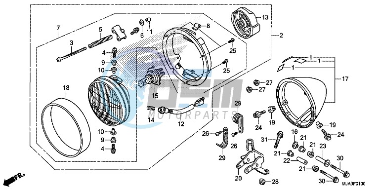 HEADLIGHT (VT750C/CA/CS)