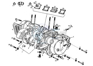 SENDA R X-TREM - 50 cc drawing CRANKCASE-COVER